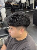 メンズラルフパーマ短髪パーマメンズ刈り上げカット