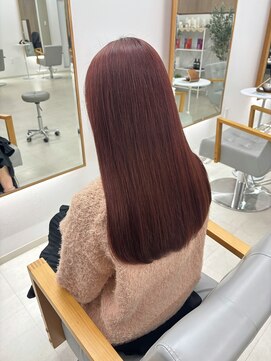 ミリ 奈良店(mm) ピンク/オレンジ/アプリコット/暖色/ダブルカラー/ブリーチ/奈良