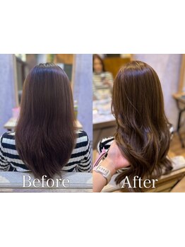 最高級人毛シールエクステで自然なロングに*[茨木/髪質改善/ショート/トリートメント/白髪ぼかし/学割U24]