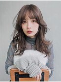 ロングくびれヘア美髪韓国ヘア顔周りレイヤー_F0498
