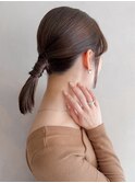 似合わせカットセミディナチュラルカール美髪エアリーカール