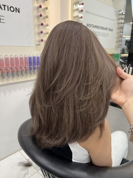 ラピス 渋谷本店(Lapis) グレージュカラー/ブリーチなし/レイヤーカット/髪質改善