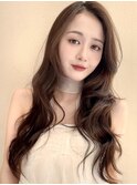 【MINX】くびれヘアアプリコットオレンジハイライトカラー_銀座