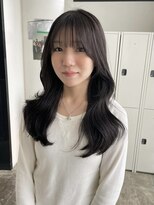 エイチ(811)&nbsp;バレイヤージュボブヘアセミロング前髪タッセルボブ姫カット