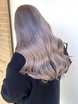 サンクプロジェクト(cinq PROJECT) ラベンダーミルクティーグレージュ韓国風顔まわりレイヤー原宿