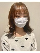 エイルヘアー トウカダイ(AYL hair toukadai)&nbsp;ミディアムボブ/ゆる巻き/ベージュカラー/ブリーチなしカラー