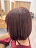 前髪カット+エドルカラー+ブロー