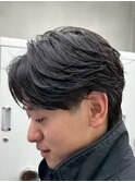 渋谷/フェザーパーマ/ニュアンスパーマ/毛流れセンターパート