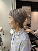 白髪活かしハイライト　ローライト