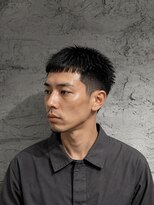 吉 船橋(kici) 船橋メンズ黒髪クロップショート刈り上げ束感ベリーショート