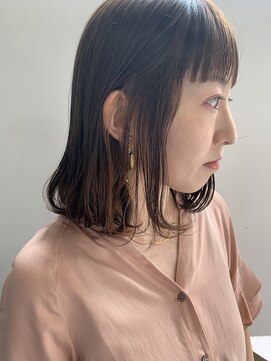ヘアー アイス ルーチェ(HAIR ICI LUCE) 担当西田　切りっぱなしボブ　アクセサリーカラー