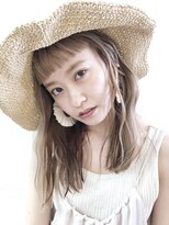 アイティー バイ アルバム 浦和店(IT by ALBUM) 帽子アレンジ_セシルカットココアブラウンフリンジウェーブ_7616