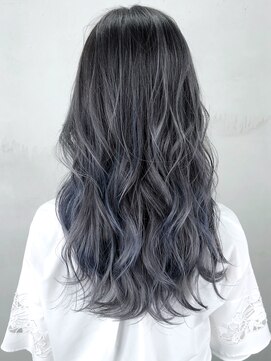 アルバム 銀座(ALBUM GINZA) アイスブルー_フリンジウェーブセシルカット_ba303491