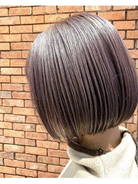 オレンジドロップ 長岡駅店(orange drop) ラベージュ/ダブルカラー/切りっぱなしボブ/大人耳掛け