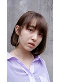 ワンカールボブパーマ×透明感艶カラー/10代20代30代