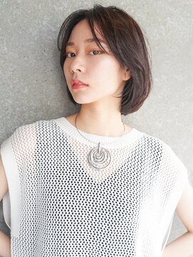 アイティーバイアルバム 下北沢店(IT by ALBUM) ナチュラルボブ_アースカラーくびれヘアツートンカラー_38653