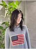 イメチェン/フェミニン/チェリーブラウン/モード/ダークアッシュ