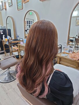 アーシェ 横浜店(A'SHE) インナーカラー ペールピンク