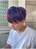 プラムバイオレット/メンズカット/メンズパーマ/波巻きパーマ