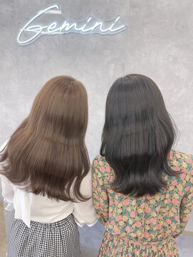 ジェミニ 大津 瀬田店(Gemini) 着物ヘアダークアッシュミディアムレイヤーカット大津瀬田
