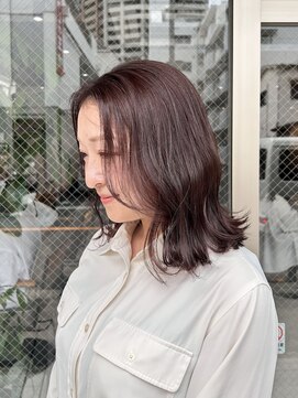 アドア 横浜(ADORE) 【ADORE 横浜】ラベンダーグレー×ブリーチなし透明感カラー