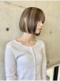 ローライト_ハイトーンボブ_似合わせカット