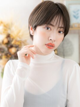 カバーヘア ブリス 大宮西口(COVER HAIR bliss) アッシュオリーブ小顔前下がり丸みショートc6大宮20代30代40代