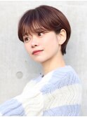 20代.30代美髪イメチェン似合わせカットフルバング斜めバング