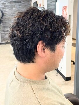ガーデン 西川田店(garden) 西川田波巻きスパイラルパーマ波巻きパーマセンターパートメンズ