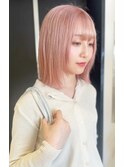 【chiaki】pink beigeハイトーンケアブリーチピンクベージュ