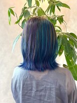 ルーチェ(Lu-che)&nbsp;    ネイビー×ターコイズ×パープルのユニコーンカラー