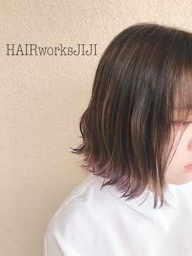 ヘアーワークス ジジ(HAIR works JIJI) こなれ感グラデ×ベリーピンク