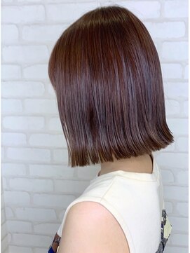 オーストヘアーフィガロ 本通り店(Aust hair Figaro) 【外ハネセミディ】ハイライト×パープルバイオレット