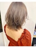 レイヤーカット、ミルクティーベージュ【アフロート小笠原】