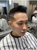 バーバー　刈り上げショート/アップバング/フェードカット