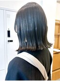 Say.切りっぱなしボブ結べるボブ透明感カラー黒髪くびれボブ青山