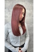 ブリーチなしワインレッドカラー