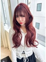 ユーフォリア 渋谷グランデ(Euphoria SHIBUYA GRANDE) ブリーチなしダブルカラー ワインレッド!