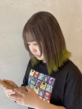 ノルン バイ シェリッシュ(Norn by sheriche) 切りっぱなしボブ/エンドカラー／グレージュ