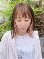 ローサバイ アルティナ 横浜店(Rosa by artina)&nbsp;ハッシュボブ/ラウンドバング/コーラルオレンジ