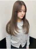 【レイヤーカット/ミルクティグレージュ/10代/20代】