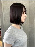 ボブ 縮毛矯正 切りっぱなしボブ