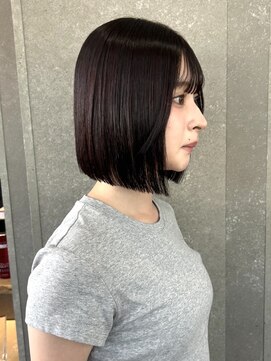 ロンド 表参道店(Lond) ボブ 縮毛矯正 切りっぱなしボブ