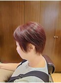 レディースショートレイヤー×前髪あり×イルミナカラー