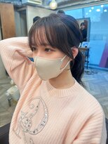 マインバイアフロートギンザ(MYNE by AFLOAT GINZA) まとめ髪◎おくれ毛カット/シースルーバング/オリーブベージュ