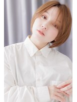 カバーヘア ブリス 北浦和(COVER HAIR bliss)&nbsp;ハイトーンカラーコーラルベージュ小顔ショートZ北浦和10代20代