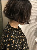 bibito 切りっぱなしデジタルパーマボブ 無造作スパイラル