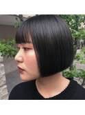 デザインハイライト切りっぱなしボブ