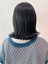 アイティーバイアルバム 下北沢店(IT by ALBUM)&nbsp;ネイビーブラック_外ハネボブセクションカラー_ba343121