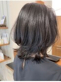 黒髪×レイヤーボブ
